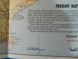 Map Union Pacific Railroad 1965 Freight Rate Territorial Map Of the United State
