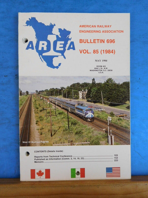 American Railway Engineering Association Bulletin 696 May 1984 Vol 85