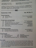 Railroad Model Craftsman Magazine 1976 September Erie built B unit Lichen Loggin