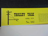 Trolley Talk #102 1974 April Early Brill pre semi convertible heavy suburban car