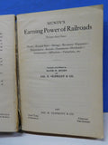 Mundy's Earning Power of Railroads 1928 Mileage Revenues Expenses affiliations