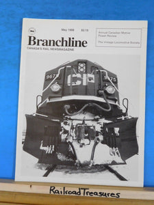Branchline Canada’s Rail News Magazine 1998 May Vintage Locomotive Society