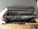 Bellerose Leather Purse Briefcase Attache Black Vintage