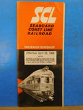 Seaboard Coast Line Public Timetable 1968 April 28 SCL