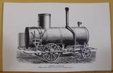 Postcard Fireless Locomotive Designed by Thro Scheffler for Crescent City Railro