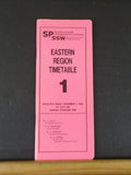 Southern Pacific Transportation Co Employee Timetable Eastern Region #1 1985