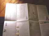 MAP United Air Lines Air Atlas Map 1964 April