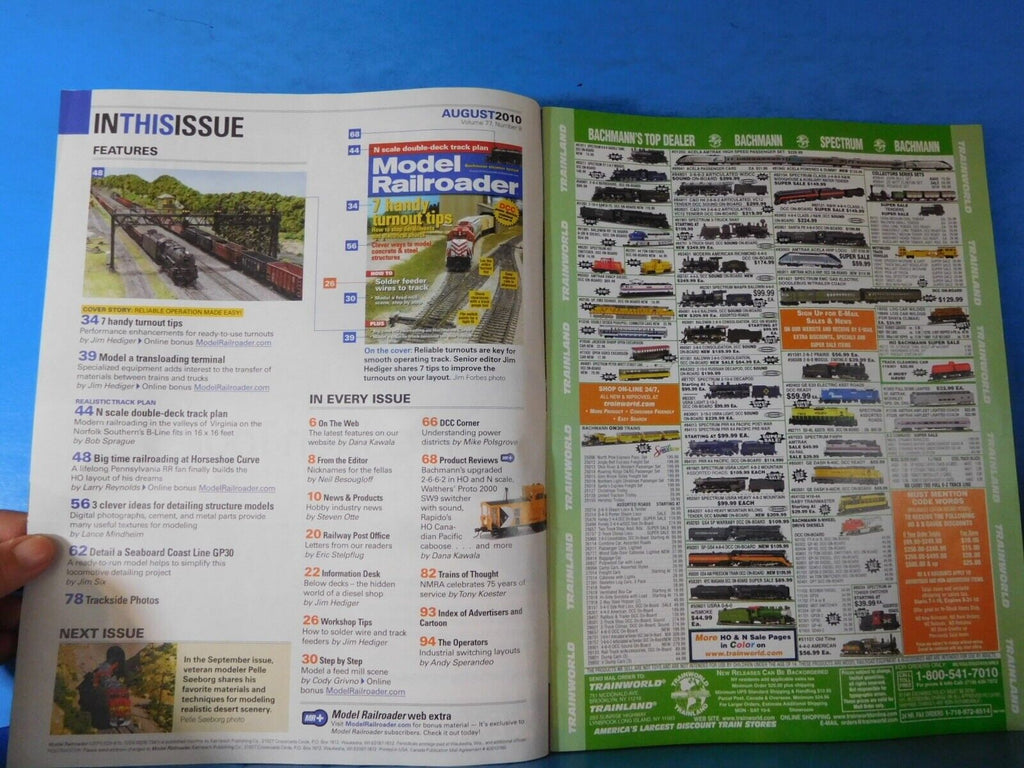 Model Railroader Magazine 2010 August Handy turnout tips Model concret ...