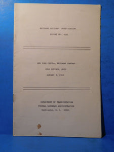 Railroad Accident Investigation Report #4141 New York Central RR Co 1968