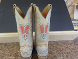 Corral Teen Boots size 4 1/2T Stk #1031 Angel Wings Hearts Embroidered Western C