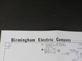 Birmingham Electric Company Lot of 2 Schedule Data/Map