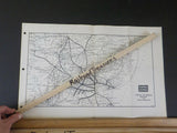 Map Central Of Georgia Railway 1955 July 3 hole punches folded B7065