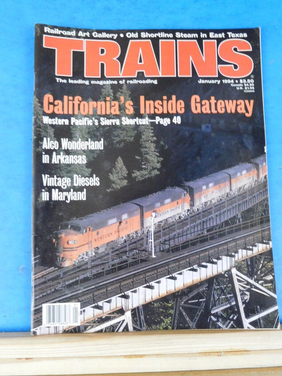 Trains Magazine 1994 January California's inside gateway Vintage diesels in MD