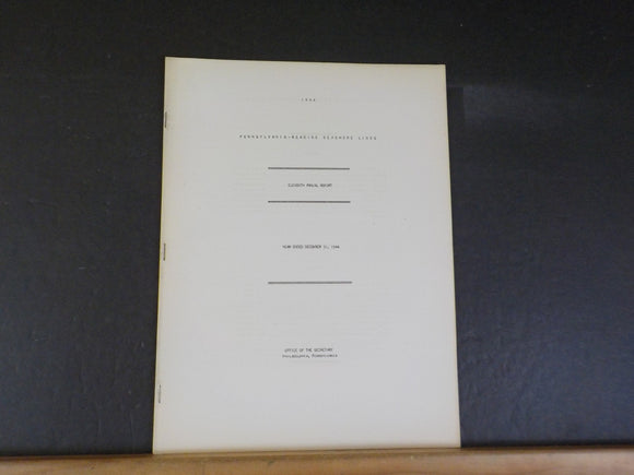 Pennsylvania-Reading Seashore Lines annual report 1944