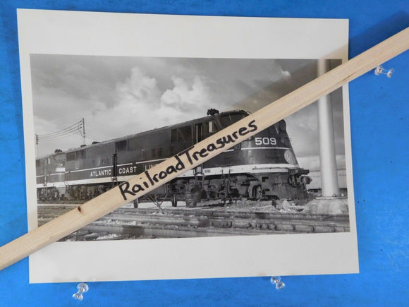 Photo Atlantic Coast Line Railroad Locomotive #509  8 X 10 B&W