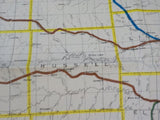 Map Burlington Northern Kansas State Railroad Map 1983 August