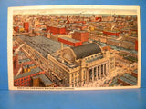 Postcard Bird’s Eye View, New North Western Depot, Chicago Postmarked 1917