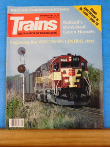 Trains Magazine 1990 SeptemberRutland Green Hornets Wisconsin Central story Teha