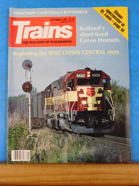 Trains Magazine 1990 SeptemberRutland Green Hornets Wisconsin Central story Teha