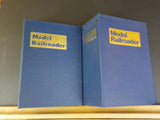 Model Railroader Magazine Binders 5 approx 5 inch binders with rods Blue USED