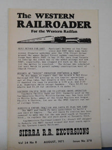Western Railroader #378 Sierra Railroad Excursions with 16 locomotive photos, mo