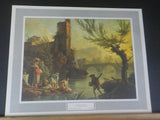 Renaissance Lithographic Print  Francesco Guardi Ville Au Bord D'une Riviere