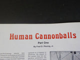 Bandwagon 1976 November December Circus Magazine Human Cannonballs 1 Cole Bros