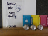Button MC Michigan Central Extra Quality Lot of 3 small silver in color