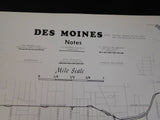 Map Des Moines Sioux City Council Bluffs 2 sided