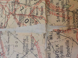 Map Street Railways of the State of Massachusetts 1910 -1911 DAMAGE