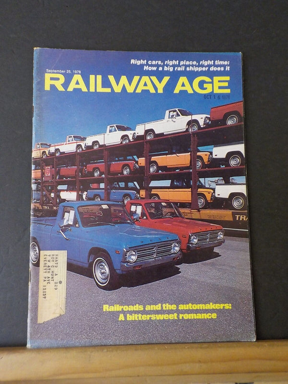 Railway Age 1978 September 25 Railroads & the automakers