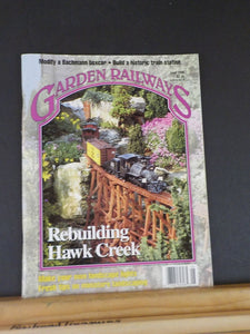 Garden Railways Magazine 1996 June Build a historic train station Landscape ligh