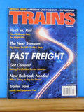 Trains Magazine 2001 November  Truck vs Rail Trailer Train Freight car Map