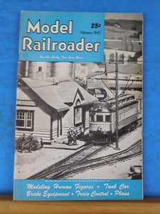 Model Railroader Magazine 1947 February Modeling humas figures Tank car brake eq