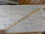 Map Burlington Northern Nebraska State Railroad Map 1983 August