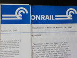 Conrail News Clip Lot of 8 1985 August Various issues