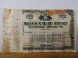 Stock Certificate Second & Third Street Passenger Railway Co. of Philadelph 1916