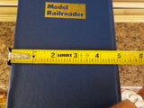 Model Railroader Magazine Binders 5 approx 5 inch binders with rods Blue USED