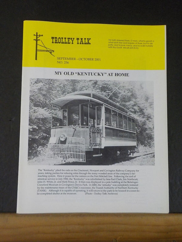 Trolley Talk #256 2001 Sept Adeline Municipal Tramways South Australia. Newark P