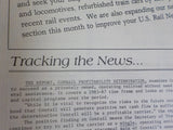 US Rail News 1983 July Our 1st Year Marketplace for the Railroad Industry & Hobb