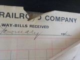 Delaware Lackawanna & Western Railroad Form A.F.&T.A. Lot of 2 1916