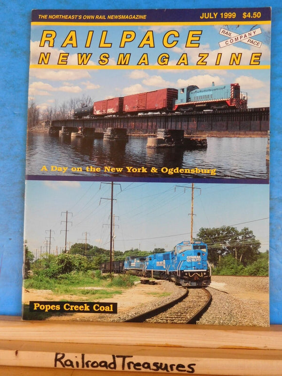 Rail Pace News Magazine 1999 July Railpace Popes Creek Coal New York & Ogdensbur