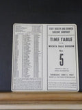 Fort Worth & Denver Railway Co Wichita Falls Division Employee Timetable #5 1967