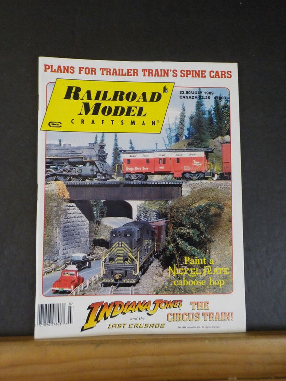 Railroad Model Craftsman Magazine 1989 July Indiana Jones Last crusade Circus Tr