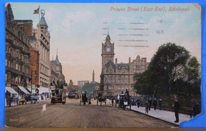Postcard Princes Street East End Edinburgh Postmarked 1911 Brooklyn NY