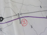 Map Goldsboro / Rocky Mount / Wilson NC  1995 Rolled N&W Seaboard