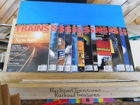 Trains Magazine Complete Year 2001 12 issues