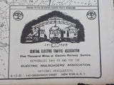 Map Central ELectric Traffic Association 1912-1923 REPRODUCED 1941