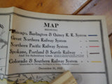Chicago Burlington & Quincy Railroad Company Annual Report 1923 Fold out map Dam