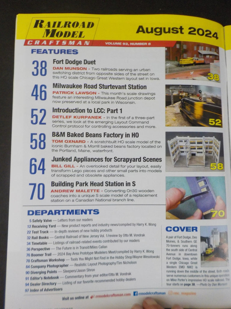 Lcc Rmc Railroad Model Craftsman Magazine 2024 August RMC Fort Dodge Duet LCC ...